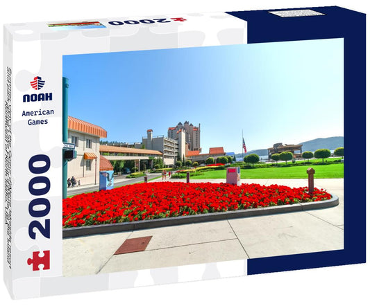 Noah Jigsaw Puzzle Summer view of the Coeur d'Alene lakeside resort and park along Lake Coeur d'Alene, in the Inland Northwest of North Idaho, USA 2000 pieces