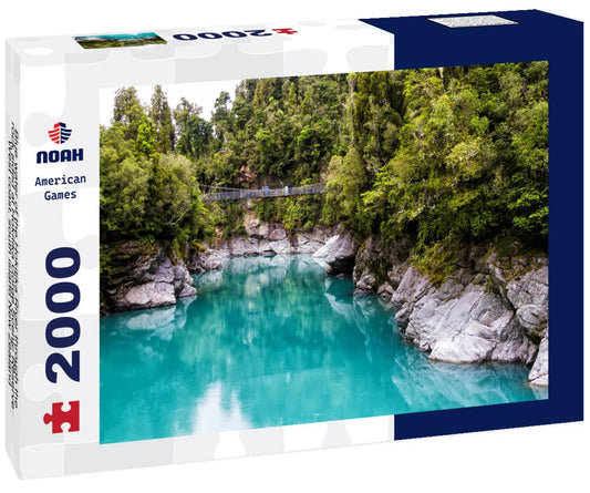 Noah Jigsaw Puzzle Blue water of the Hokitika River through the rock sided at Hokitika Gorge Scenic Reserve, West coast, south island New Zealand 2000 pieces