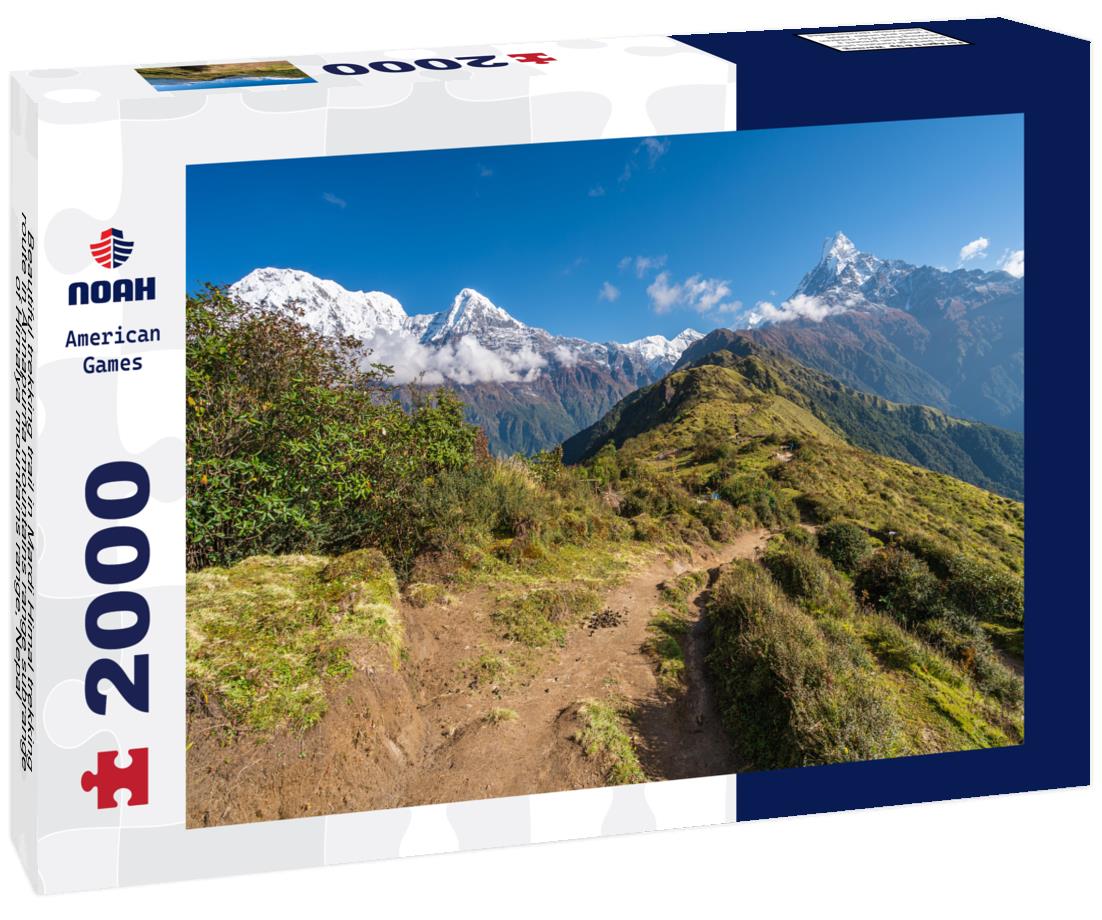 Noah Jigsaw Puzzle Beautiful trekking trail in Mardi Himal trekking route in Annapurna mountains range subrange of Himalya mountains range, Nepal 2000 pieces