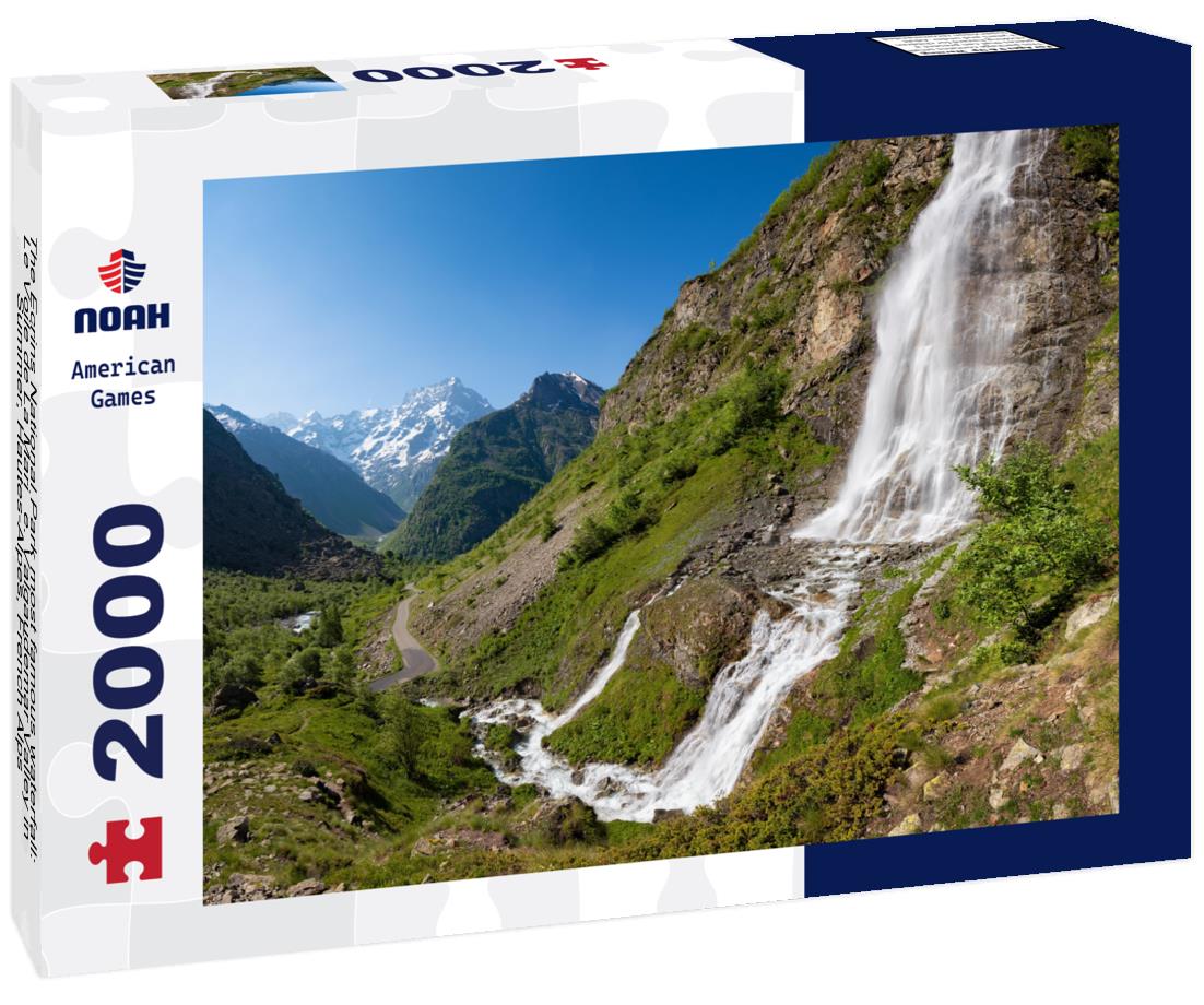Noah Jigsaw Puzzle The Ecrins National Park most famous waterfall: Le Voile de La Mariée. Valgaudemar Valley in Summer, Hautes-Alpes, French Alps 2000 pieces
