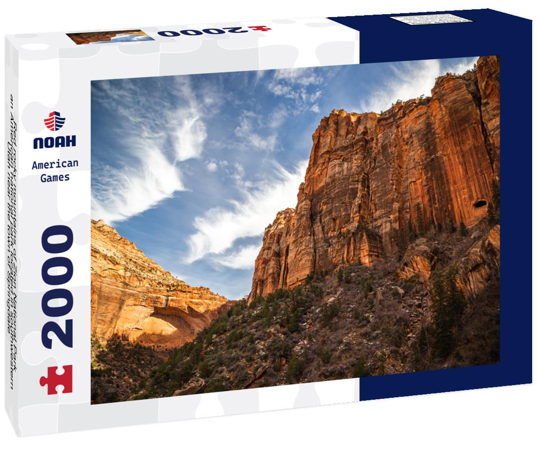 Noah Jigsaw Puzzle Red rocky mountains of Zion National Park, an American national park located in southwestern Utah near the town of Springdale 2000 pieces