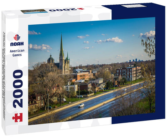 Noah Jigsaw Puzzle View on the historic center of Longueuil (Quebec, Canada) and the cathedral from the observation tower in Marie Victorin park 2000 pieces