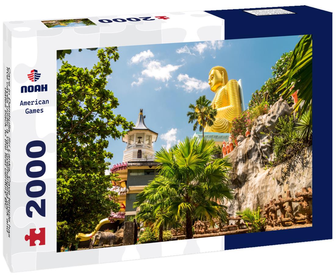 Noah Jigsaw Puzzle Cave in Dambulla, Sri Lanka. Cave temple has five caves under a vast overhanging rock and dates back to the first century BC 2000 pieces