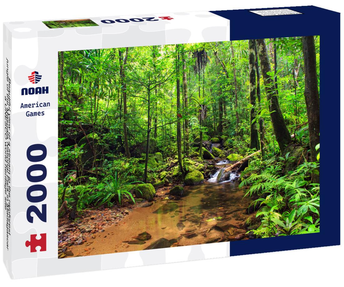 Noah Jigsaw Puzzle Beautiful view of a stream in the rainforest jungle of the Masoala National Park in Madagascar, a UNESCO world heritage site 2000 pieces