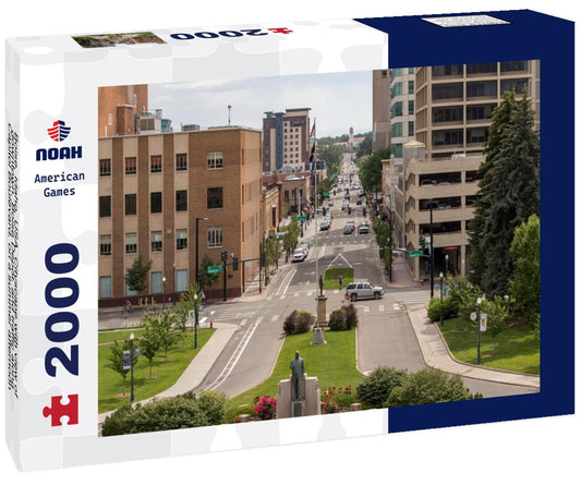 Noah Jigsaw Puzzle Boise, Idaho, USA. Cityscape with view of downtown, Boise Depot, and traffic along Capitol Boulevard, on a summer afternoon 2000 pieces