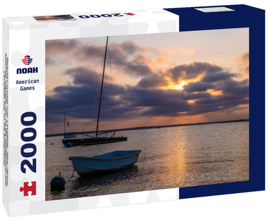 Noah Jigsaw Puzzle Beautiful sunset over Lavallette, New Jersey featuring dramatic sky on the background and Lavallette bay on the foreground 2000 pieces