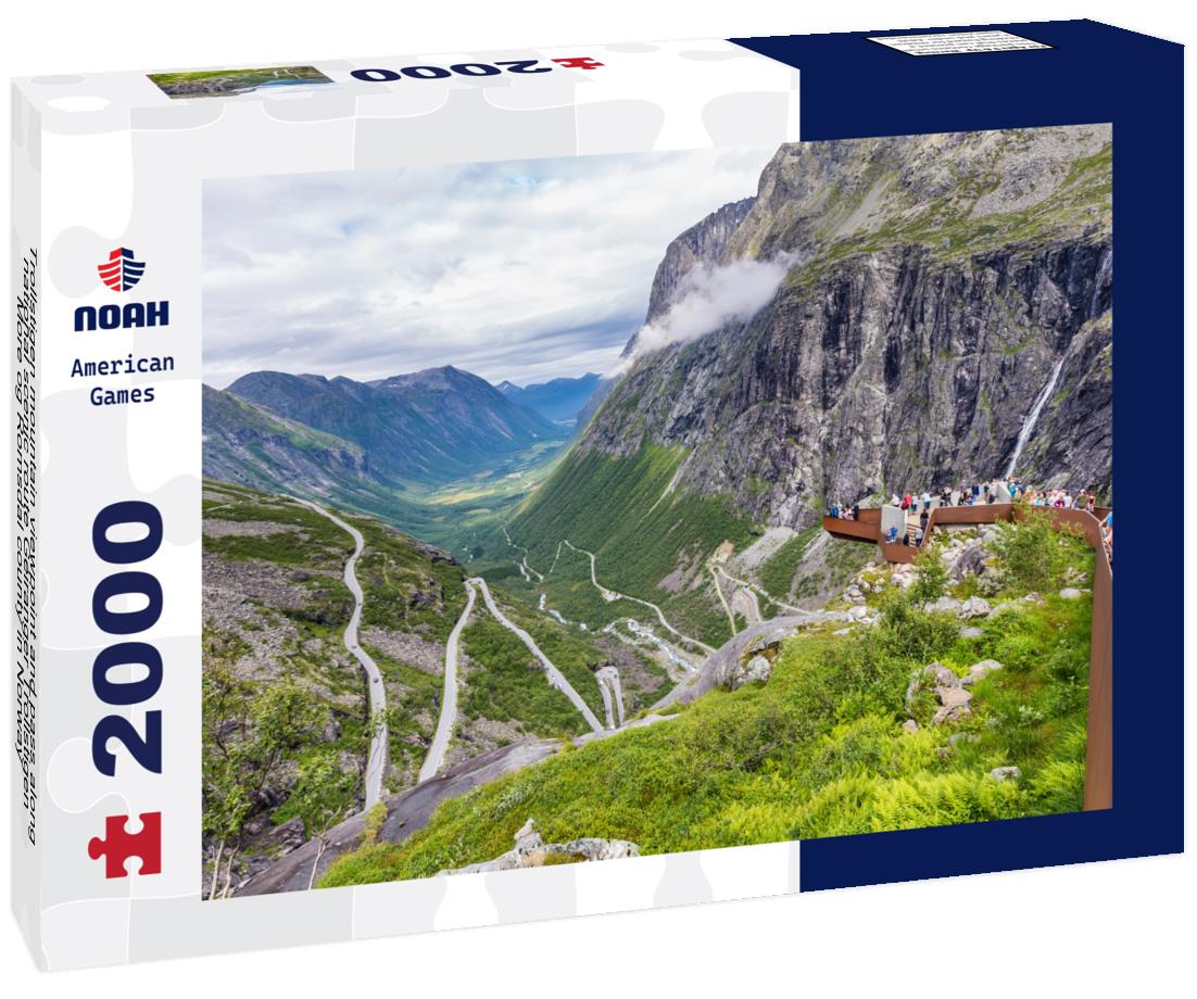 Noah Jigsaw Puzzle Trollstigen mountain viewpoint and pass along national scenic route Geiranger Trollstigen More og Romsdal county in Norway 2000 pieces