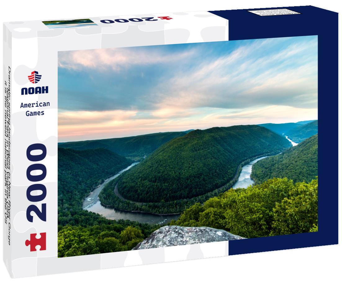 Noah Jigsaw Puzzle Dramatic spring landscapes in New River Gorge National Park in West Virginia,USA. it is the newest national park in the US 2000 pieces