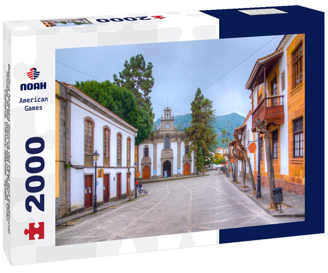Noah Jigsaw Puzzle Basilica Nuestra Senora del Pino and traditional houses at the main street of Teror at Gran Canaria, Canary islands, Spain 2000 pieces