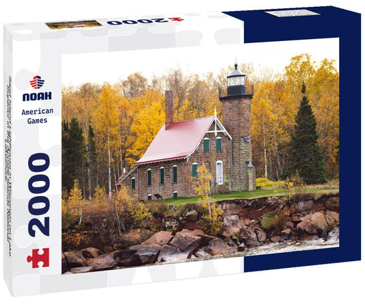 Noah Jigsaw Puzzle Sand Island Lighthouse in Wisconsin on Lake Superior in the Apostle Islands National Lakeshore - taken in the fall season 2000 pieces