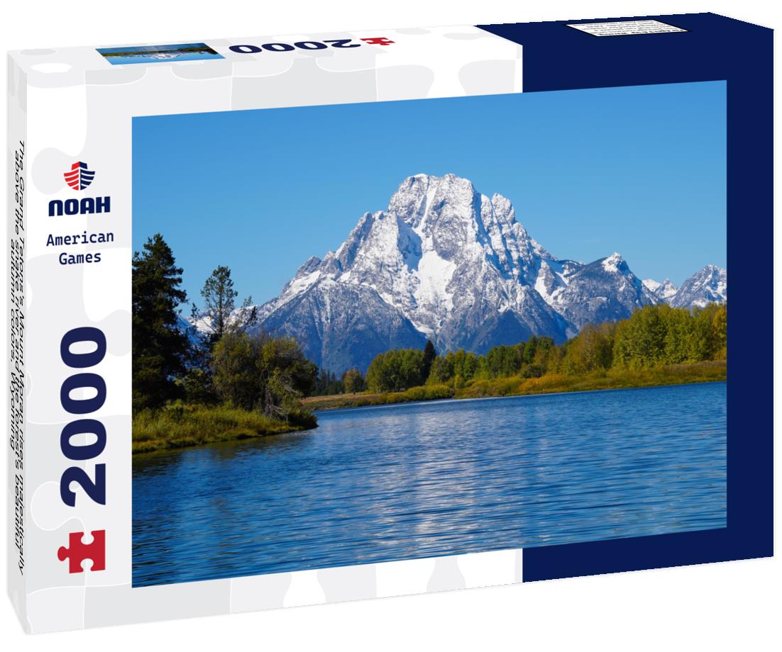 Noah Jigsaw Puzzle The Grand Tetons's Mount Moran rises majestically above the snake river and the forest's beautiful autumn colors, Wyoming 2000 pieces