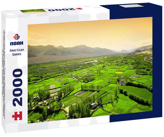 Noah Jigsaw Puzzle Aerial view from the Thiksey Monastery viewpoint on surrounding Himalaya mountains and villages in Ladakh. Kashmir, India 2000 pieces