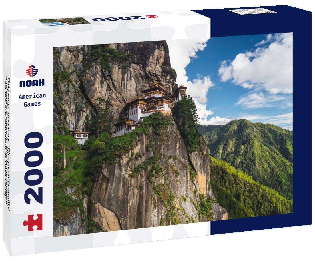 Noah Jigsaw Puzzle Taktsang monstery .The most beautiful and sacred place in Bhutan is located on the cliff mountain in Paro valley, Bhutan 2000 pieces