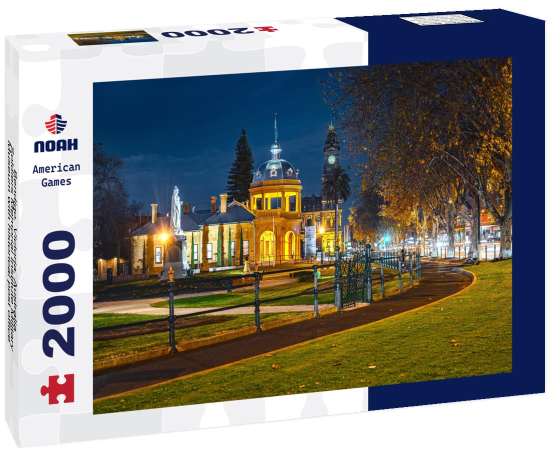 Noah Jigsaw Puzzle Bendigo, Victoria, Australia - Soldiers Memorial Institute Military Museum with historical post office in the background 2000 pieces