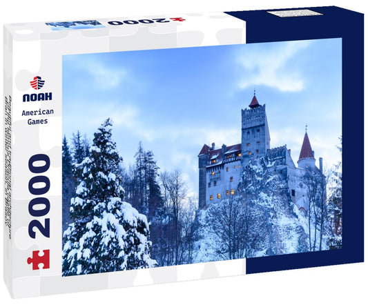 Noah Jigsaw Puzzle Beautiful and traditional architecture of the famous Dracula castle of Bran in winter season, in Brasov region, Romania 2000 pieces