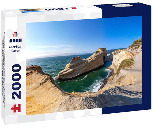 Noah Jigsaw Puzzle Scenic panorama on Cape Kiwanda state park, Oregon. Beautiful view overlooking cape cliff, rocks, ocean and a shoreline 2000 pieces