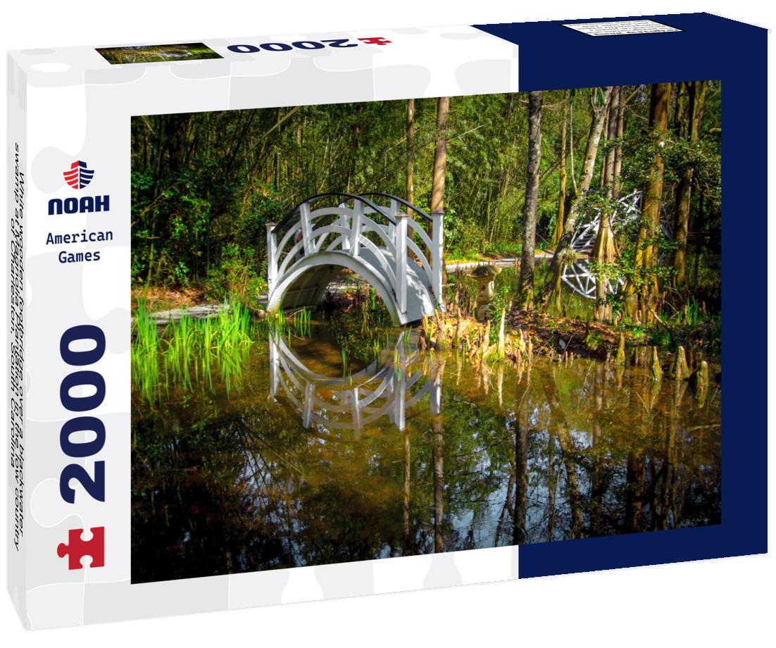 Noah Jigsaw Puzzle White wooden footbridge over a blackwater swamp at Magnolia Plantation in the low country of Charleston, South Carolina 2000 pieces