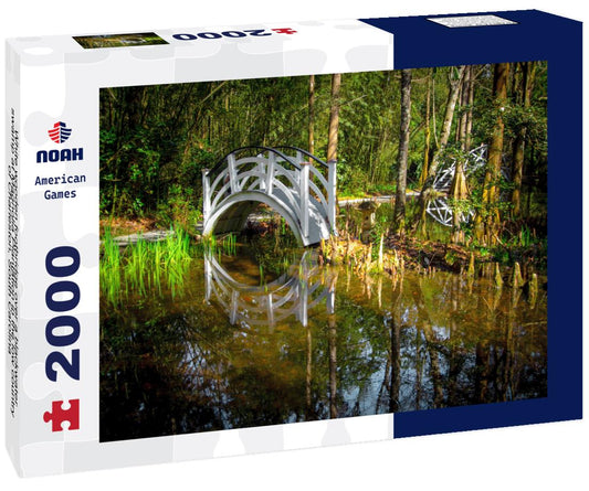 Noah Jigsaw Puzzle White wooden footbridge over a blackwater swamp at Magnolia Plantation in the low country of Charleston, South Carolina 2000 pieces
