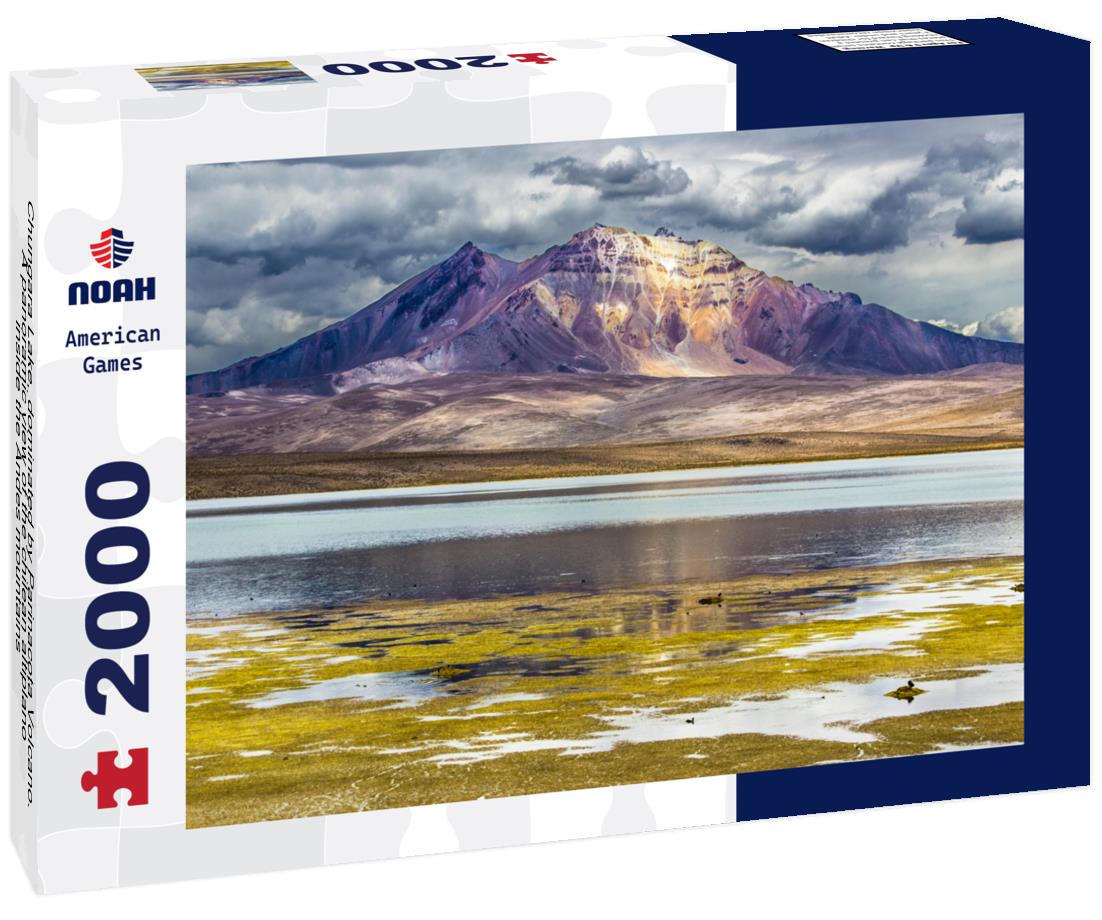 Chungara Lake, dominated by Parinacota Volcano. A the chilean "altiplano" inside the Andes mountains 2000pc Puzzle