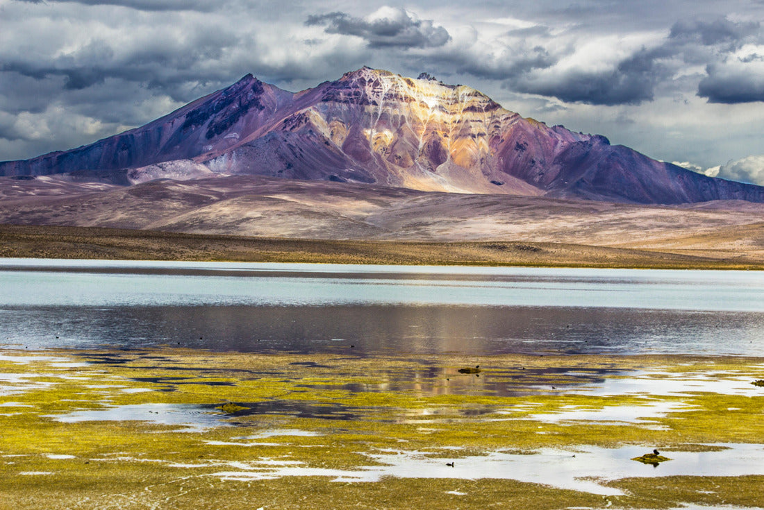 Chungara Lake, dominated by Parinacota Volcano. A the chilean "altiplano" inside the Andes mountains 2000pc Puzzle
