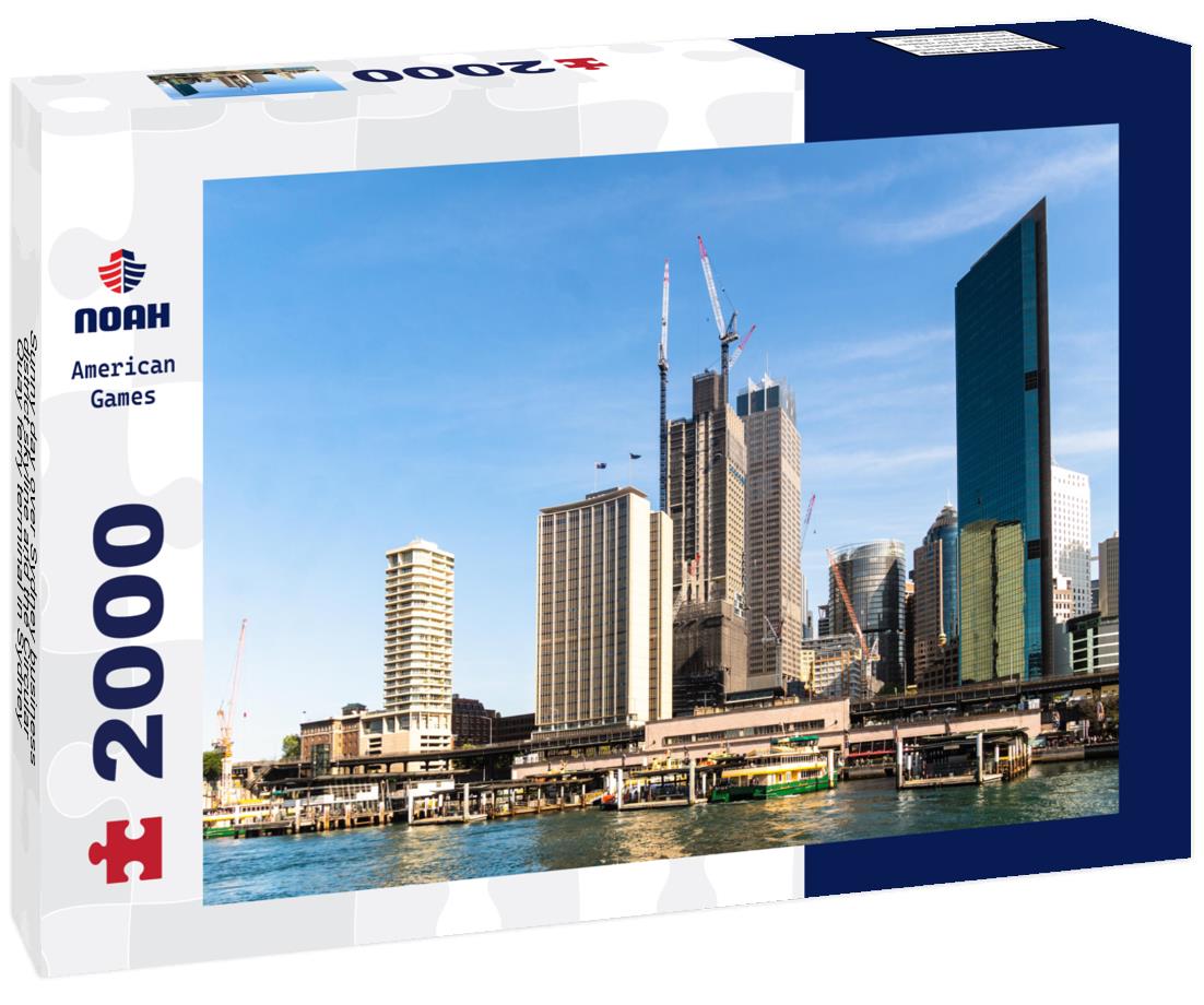 Sunny day over Sydney business district skyline and the Circular Quay ferry terminal in Sydney, Australia largest city 2000pc Puzzle