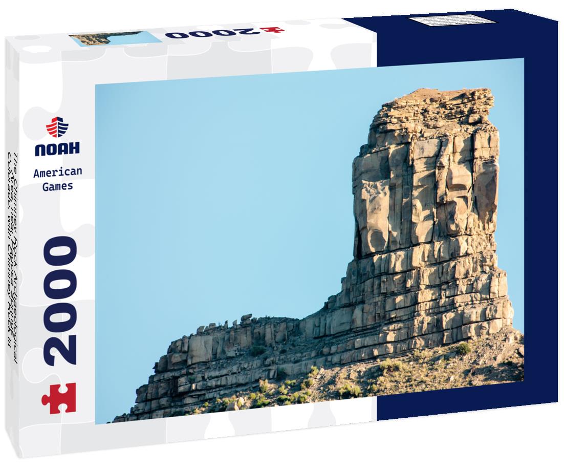 The Chimney Rock Archaeological Area, near Pagosa Springs, Colorado, with Chimney Rock lit in the early morning light 2000pc Puzzle