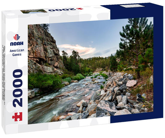 Noah Jigsaw Puzzle Big Thompson river landscape in the Roosevelt National Forest in Colorado. Stones are visible through the clear water 2000 pieces