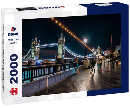 Noah Jigsaw Puzzle London Tower Bridge at Night in United Kingdom. One of London's most famous bridges and must-see landmarks in England 2000 pieces