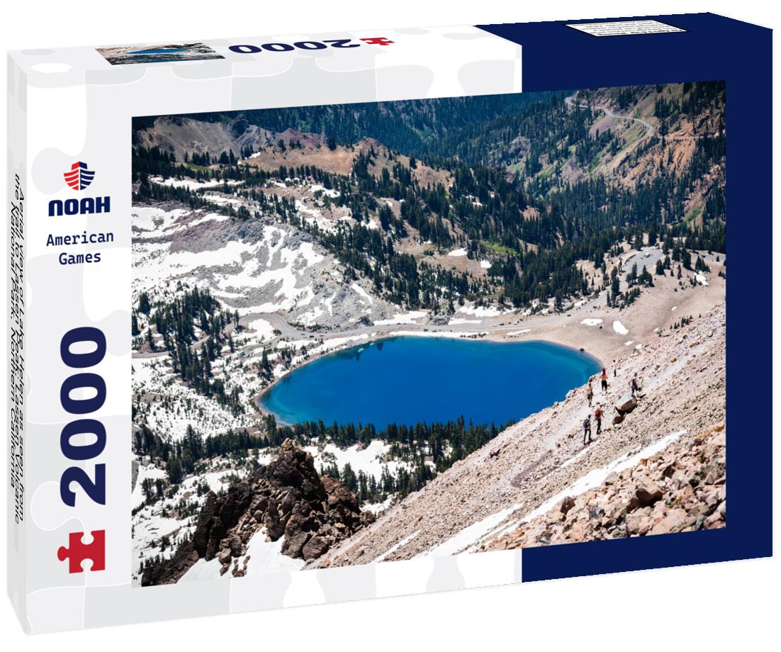 Aerial view of Lake Helen as seen from the trail to Lassen Peak; Lassen Volcanic National Park, Northern California 2000pc Puzzle