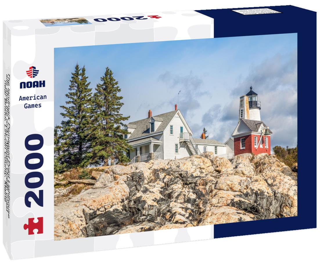 Noah Jigsaw Puzzle The landmark Pemaquid Point Lighthouse sits atop the rocky Atlantic Ocean coast near Bristol, Lincoln County, Maine 2000 pieces