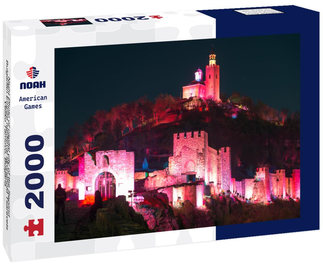 Noah Jigsaw Puzzle Night Photo of capital city of the Second Bulgarian Empire medieval stronghold Tsarevets, Veliko Tarnovo, Bulgaria 2000 pieces