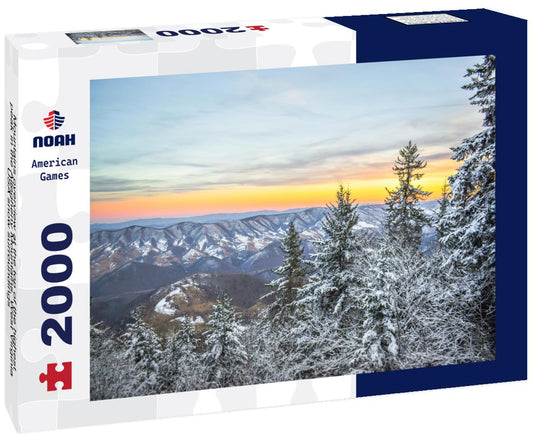 Noah Jigsaw Puzzle Mountains overview at the top of the highest peak in the Allegheny Mountains, West Virginia, USA snow surroundings 2000 pieces