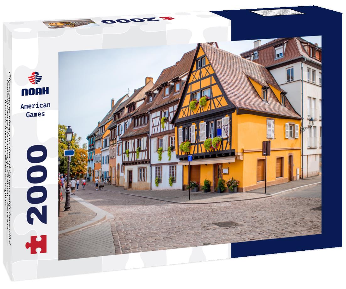 Noah Jigsaw Puzzle Cityscaspe view on the old town with beautiful half-timbered houses in Colmar, famous french town in Alsace region 2000 pieces