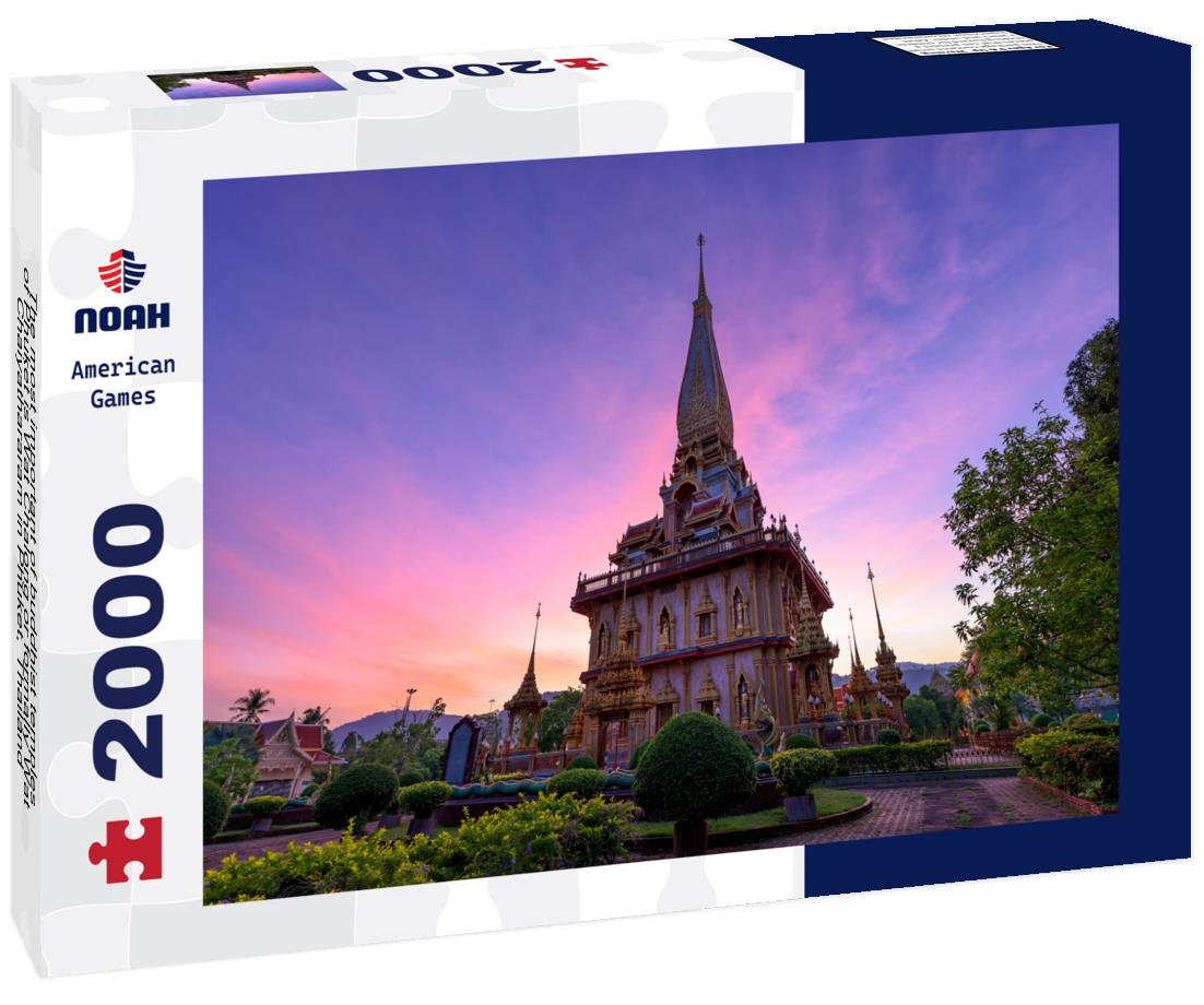 Noah Jigsaw Puzzle The most important of buddhist temples of Phuket is Wat Chalong or formally Wat Chaiyathararam in Phuket, Thailand 2000 pieces
