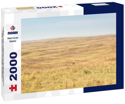 Noah Jigsaw Puzzle midday view of Nebraska Sandhills between Arthur and Whitman, early fall scenery with haze from Colorado wildfires 2000 pieces