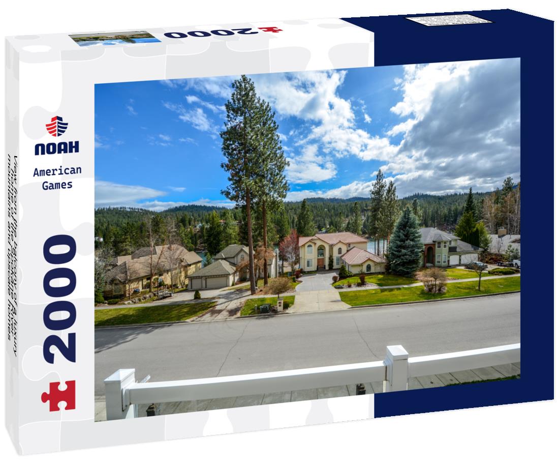 Noah Jigsaw Puzzle View from the balcony of a luxury home of the Spokane River, mountains and upscale homes in Post Falls, Idaho, USA 2000 pieces