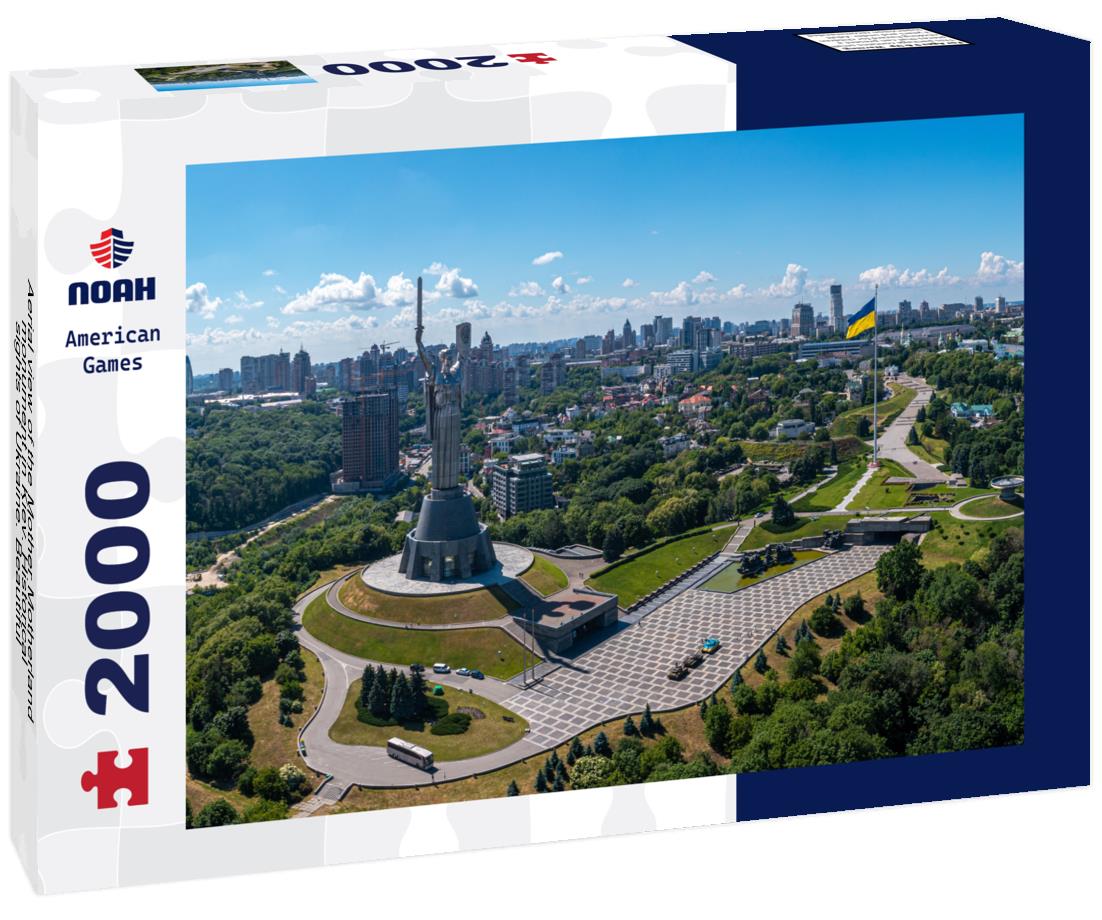 Noah Jigsaw Puzzle Aerial view of the Mother Motherland monument in Kiev. Historical sights of Ukraine. Beautiful scenic view of Kyiv 2000 pieces