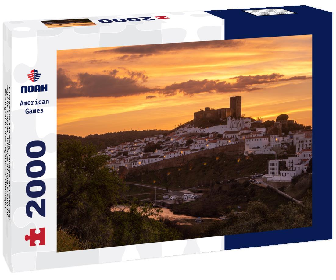 Noah Jigsaw Puzzle Sunset in Mertola, village of Portugal and its castle. Village in the south of Portugal in the region of Alentejo 2000 pieces