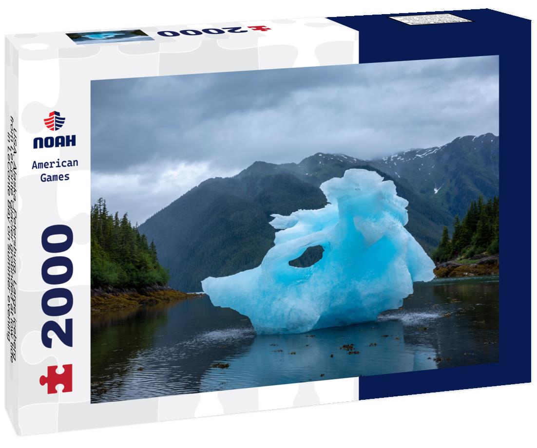 Noah Jigsaw Puzzle USA, Alaska, Petersburg, Large iceberg from LeConte Glacier grounded at low tide in LeConte Bay on summer evening 2000 pieces