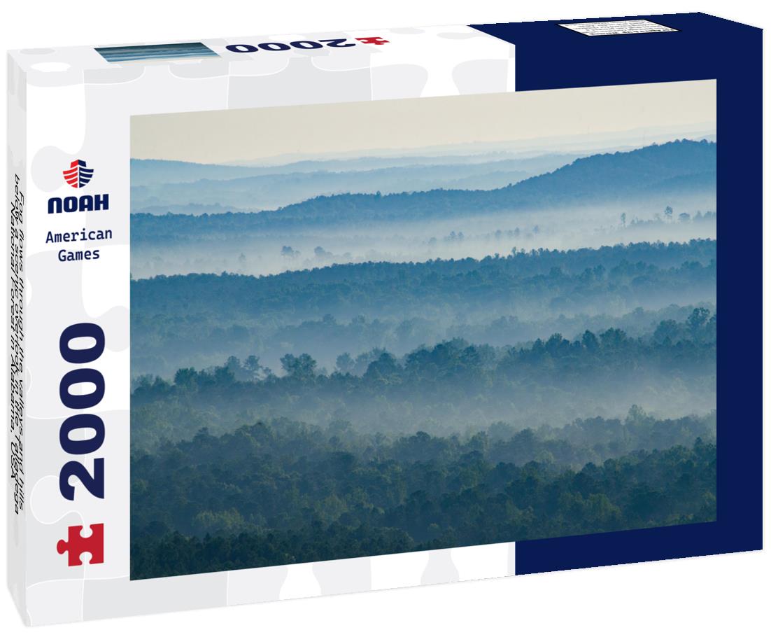 Noah Jigsaw Puzzle Fog flows through the valleys and hills below a scenic overlook in the Talladega National Forest in Alabama, USA 2000 pieces