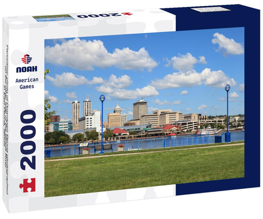 Noah Jigsaw Puzzle Panoramic photo of Downtown Peoria photographed on the other side of the Illinois River in East Peoria, Illinois 2000 pieces