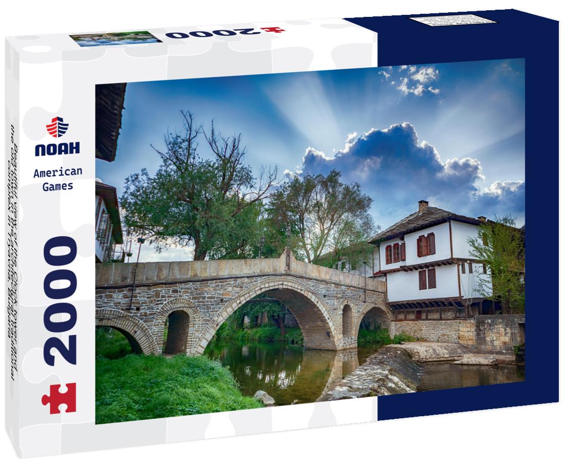 Noah Jigsaw Puzzle Beautiful view of the Clock tower and the old town in the architectural traditional complex in Tryavna, Bulgaria 2000 pieces