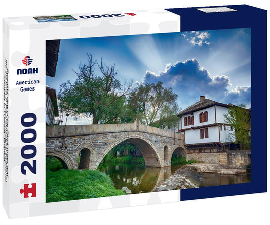 Noah Jigsaw Puzzle Beautiful view of the Clock tower and the old town in the architectural traditional complex in Tryavna, Bulgaria 2000 pieces
