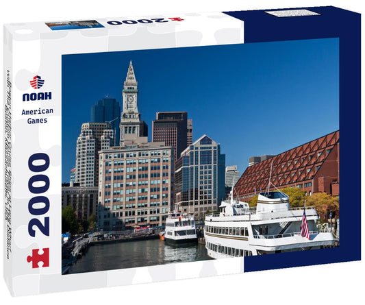Noah Jigsaw Puzzle Boston Harbor Cruise Ships at Long Wharf With The Custom House Tower In The Distance, Boston, Massachusetts, USA 2000 pieces