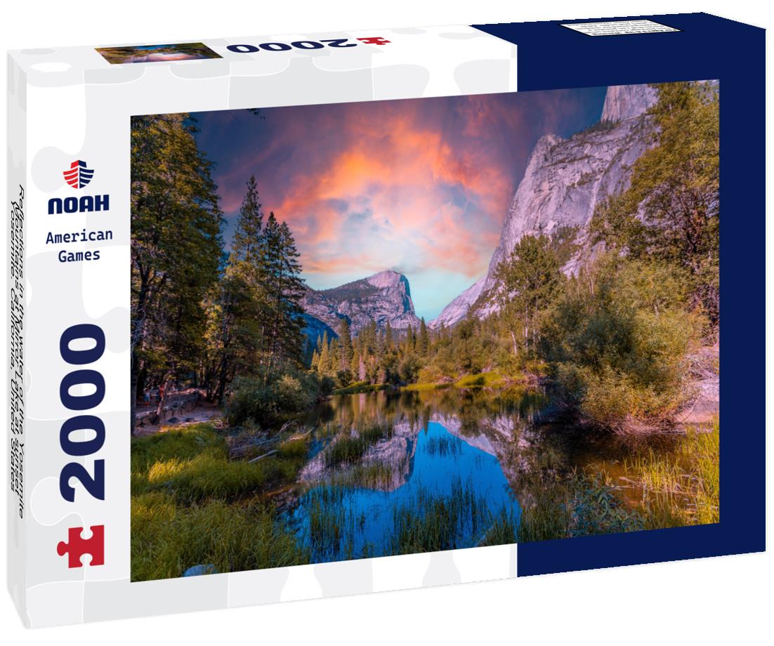 Noah Jigsaw Puzzle Reflections in the water of the Yosemite Mountains at Mirror Lake at sunset, Yosemite. California, United States 2000 pieces