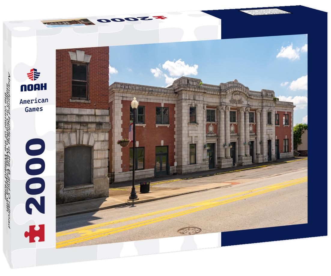 Noah Jigsaw Puzzle Abandoned building of the B and O railroad station in Grafton West Virginia with the corner of the Willard Hotel 2000 pieces