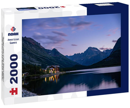 Noah Jigsaw Puzzle Sunset view of the Mount Wilbur, Swiftcurrent Lake in the Many Glacier area of the famous Glacier National Park 2000 pieces