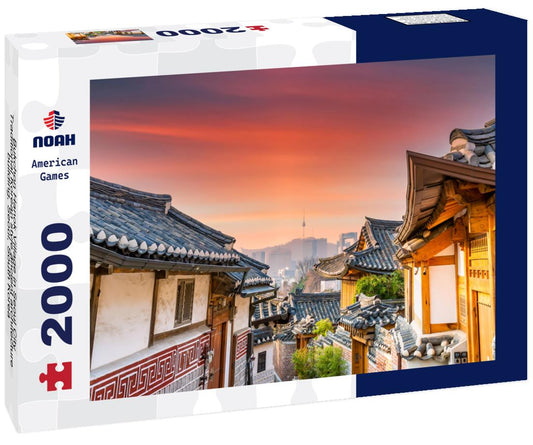 Noah Jigsaw Puzzle Bukchon Hanok Village in Seoul City, Traditional Korean style ancient architecture building, Seoul, South Korea 2000 pieces