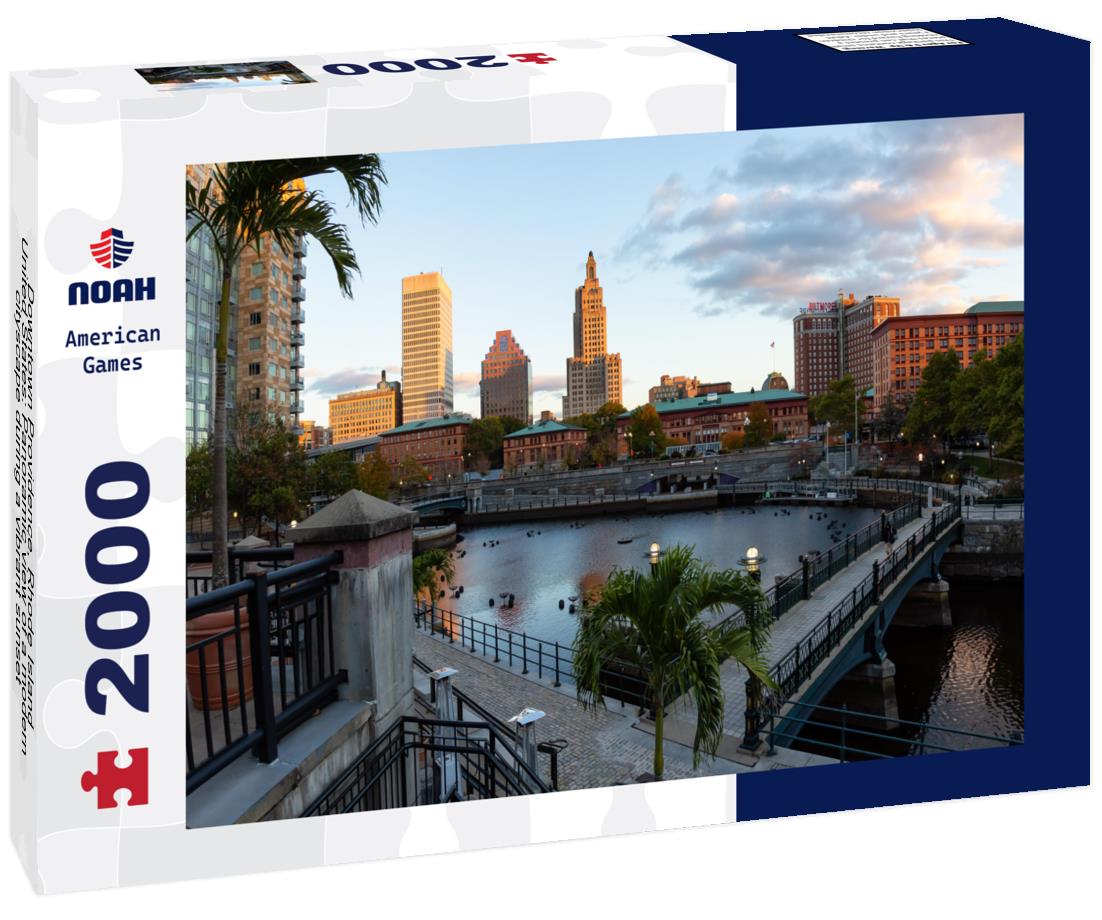 Noah Jigsaw Puzzle Downtown Providence, Rhode Island, United States: Panoramic view of a modern cityscape during a vibrant sunset 2000 pieces