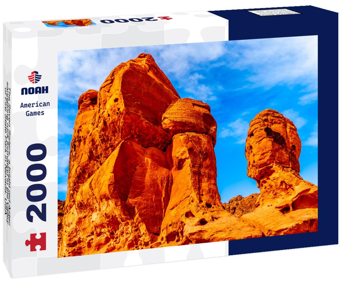 Noah Jigsaw Puzzle The Seven Sisters, a bright red Aztec sandstone rock formation in the Valley of Fire State Park in Nevada, USA 2000 pieces